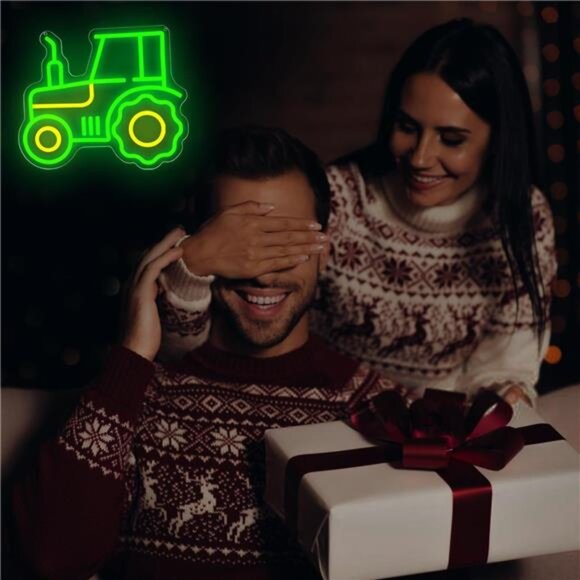 John Deere Tractor LED Neon Sign Wall Decor Light Man Cave Farm Farmer Garage NW - Picture 6 of 7